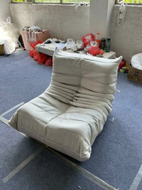 Modern Single Reclining Sofa in Cream for One Person