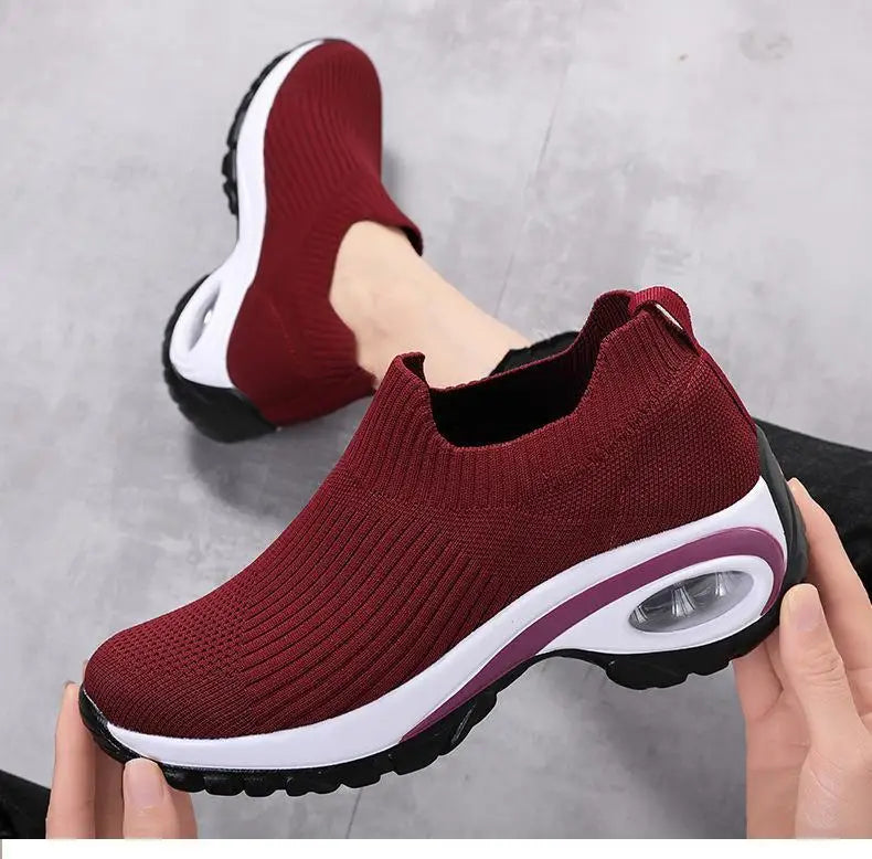2024 summer New Women Fashion Casual Sport Shoes Wedge Platform Sneakers  Ladies Breathable  Vulcanized Shoes - Buy online at  Vibe In Cart.