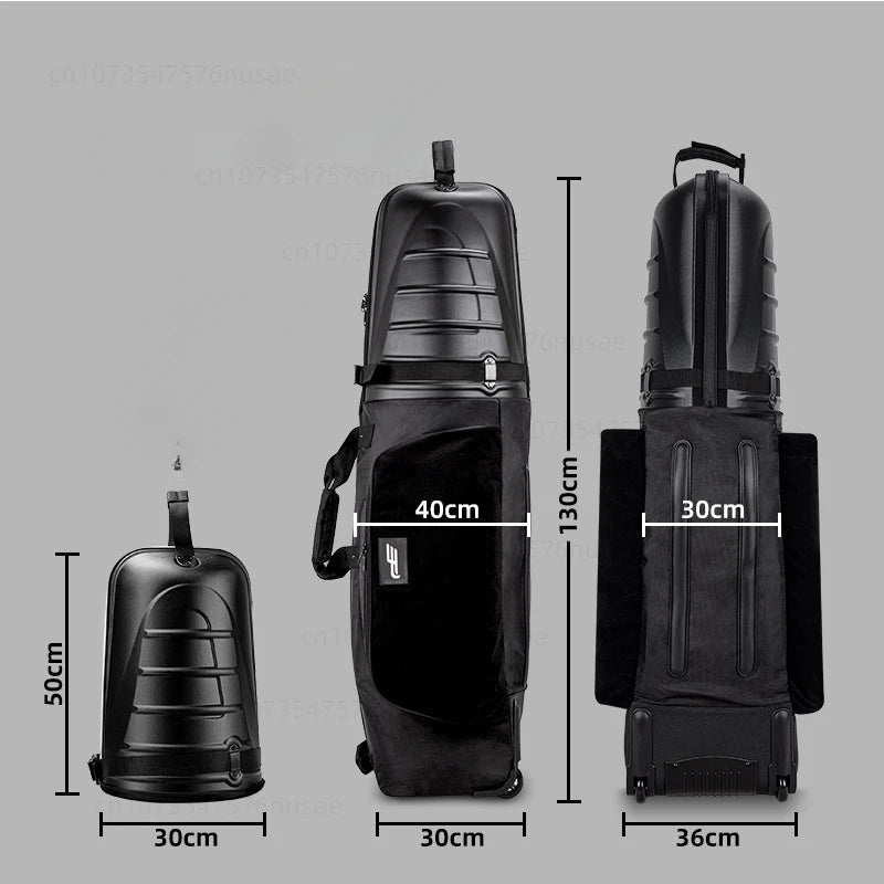 Nylon Hard Shell Golf Travel Bag With Wheels For Unisex Aircraft Use