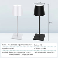 Rechargeable LED Table Lamp Touch Switch 3 Levels Dimmable Desk Lights Bar Club Dinner Creative Decorative Ambient Lighting - Buy online at  Vibe In Cart.