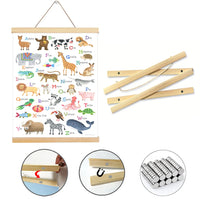 Magnetic Frames Teak Pine Wood Picture Poster Hanger Frame For Wall Art Canvas Print Painting Kids Room Home Decor 30x40 40x60CM - Buy online at  Vibe In Cart.