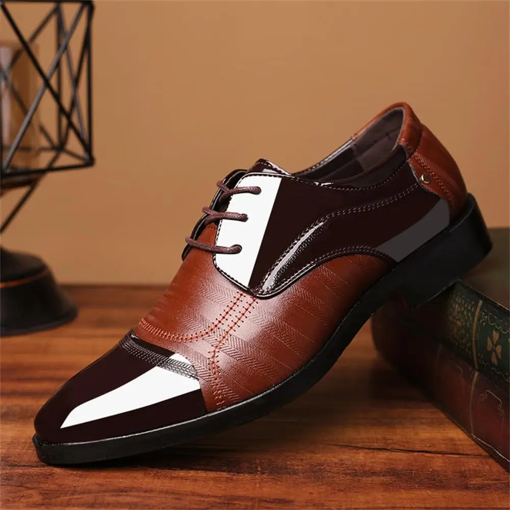 Men's Dress Shoes Business Oxfords Patent Leather Dress Shoes Classic Loafers Formal Derby Shoes For Men - Buy online at  Vibe In Cart.