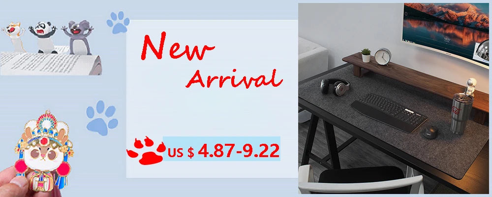 Large Non-Slip Wool Felt Mouse Pad for Office Desk