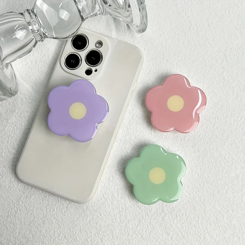 Folding Expandable Clear Flower Mobile Phone Finger Ring Grip Holder