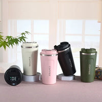 380/510ml Thermos Coffee Mug Stainless Steel Coffee Cup Temperature Display Vacuum Flask Thermal Tumbler Insulated Water Bottle - Buy online at  Vibe In Cart.