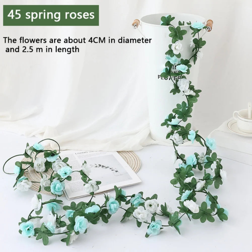 45/69pcs Artificial Rose Flowers Vine DIY Wedding Decoration Fake Silk Rose Flower Home Room Decor Wall Hanging Garland Plants - Buy online at  Vibe In Cart.