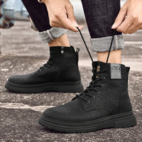 Italian Men's Genuine Leather Boots Fashion Outdoor Boots High Quality Casual Ankle Boots Antiskid Comfort Winter Platform Boots - Buy online at  Vibe In Cart.