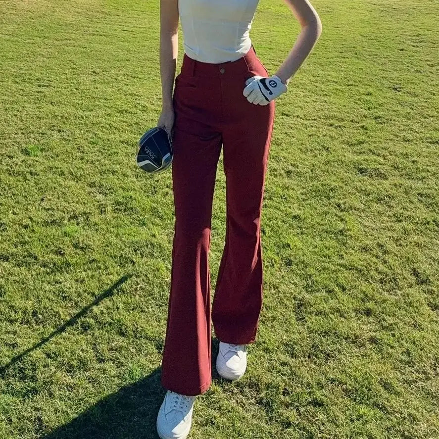 Women's High-Waisted Quick Dry Stretch Full Length Golf Pants