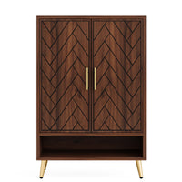 Tribesigns 6-Tier Shoe Cabinet with Doors, Walnut Wooden Shoe Storage Cabinet with Adjustable Shelves for Entryway - Buy online at  Vibe In Cart.