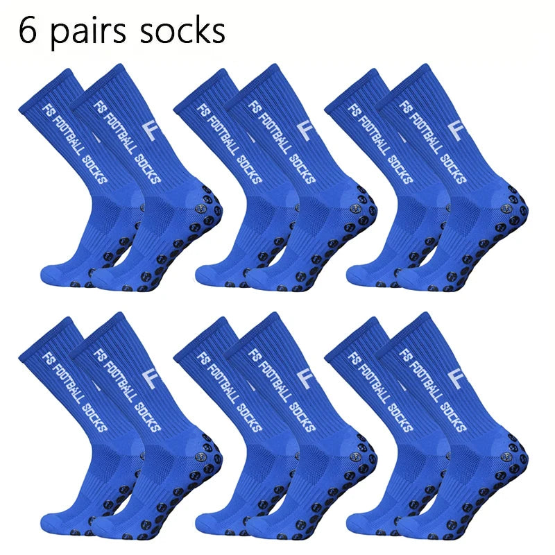 6 Pairs Breathable Football Socks Men Women Sports Socks Non-slip Silicone Bottom Soccer Baseball Socks Outdoor Sport Yoga Socks - Buy online at  Vibe In Cart.
