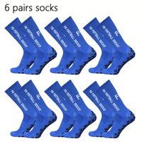 6 Pairs Breathable Football Socks Men Women Sports Socks Non-slip Silicone Bottom Soccer Baseball Socks Outdoor Sport Yoga Socks - Buy online at  Vibe In Cart.