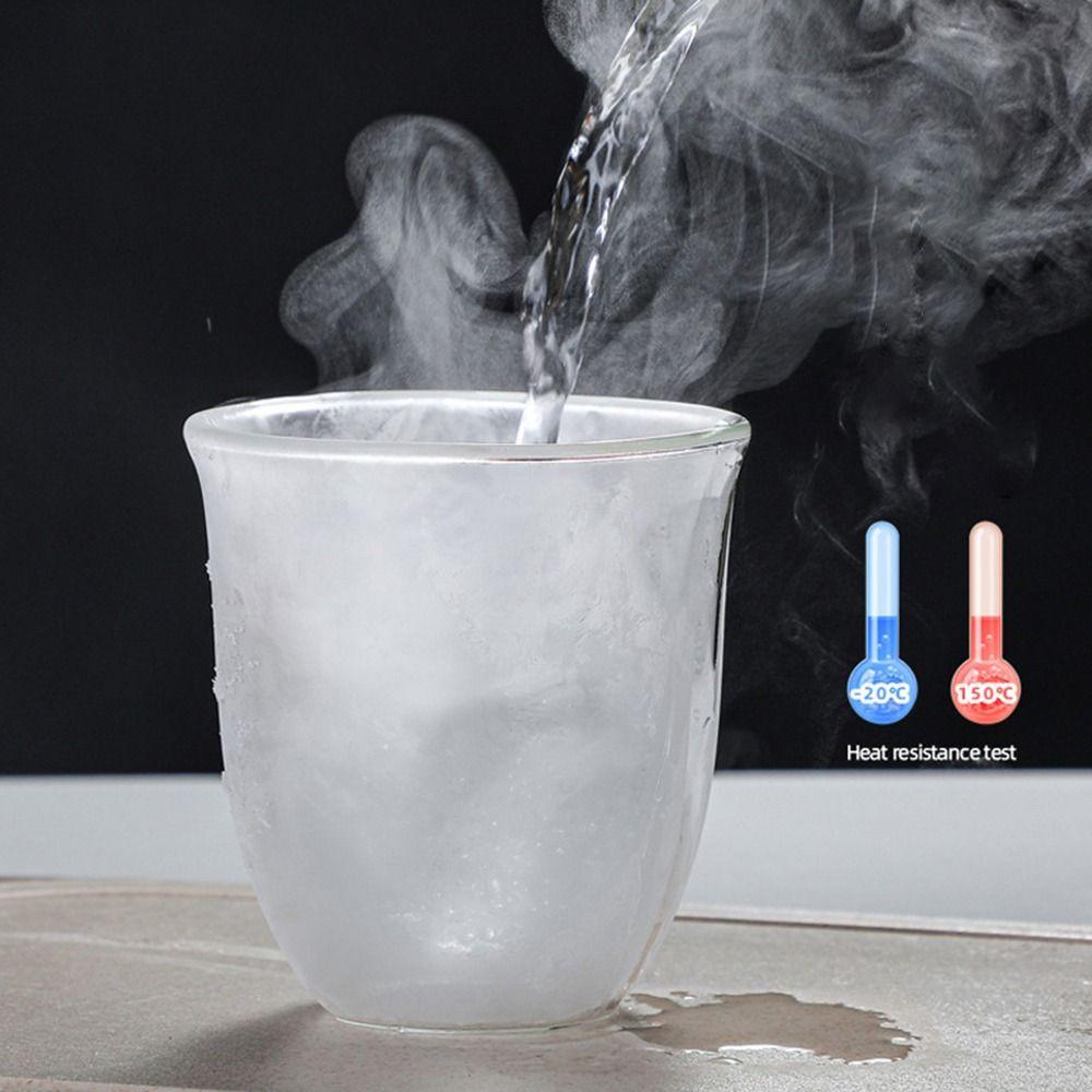 Double Wall Glass Cup Transparent Clear Heat Resistant Tea Drink Cups Mini Whisky Cup Espresso Coffee Cup  Bar Drinkware  Gift - Buy online at  Vibe In Cart.
