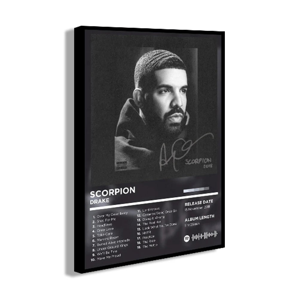 Rapper Album Cover Retro Poster Music Canvas Wall Art Print Mural Home Decor Music Lover Gift - Buy online at  Vibe In Cart.