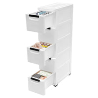NEWEST White Storage Cabinet 20*40*84cm with Four Wheels and 5 Drawers Large Capacity for Storing Clothes, Towels, Toys - Buy online at  Vibe In Cart.