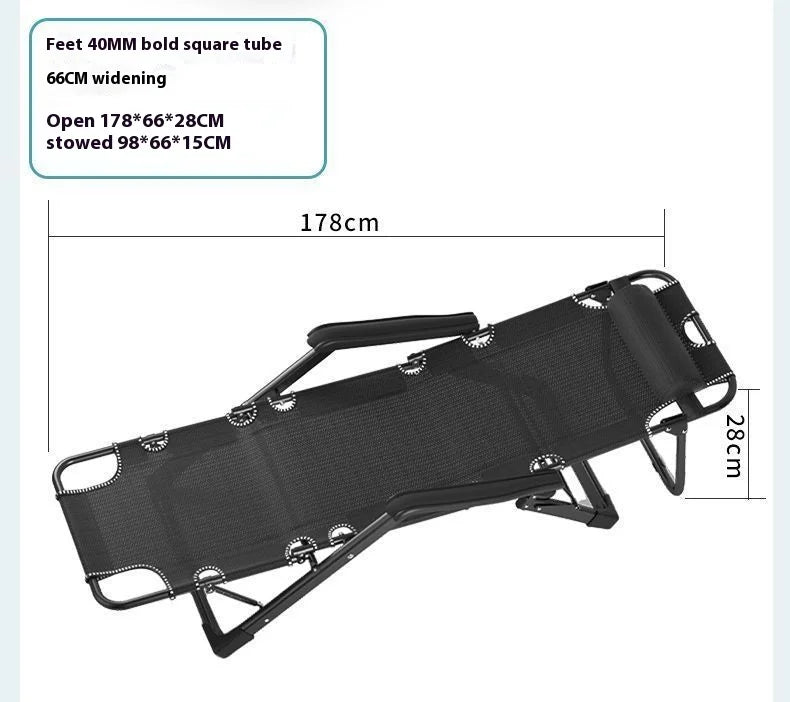 Folding Outdoor Recliner With Cotton Padding And Phone Stand