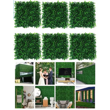 10pcs Artificial Plants Grass Wall Panel Boxwood Hedge Greenery UV Protection Green Decor Privacy Fence Backyard Screen Wedding - Buy online at  Vibe In Cart.