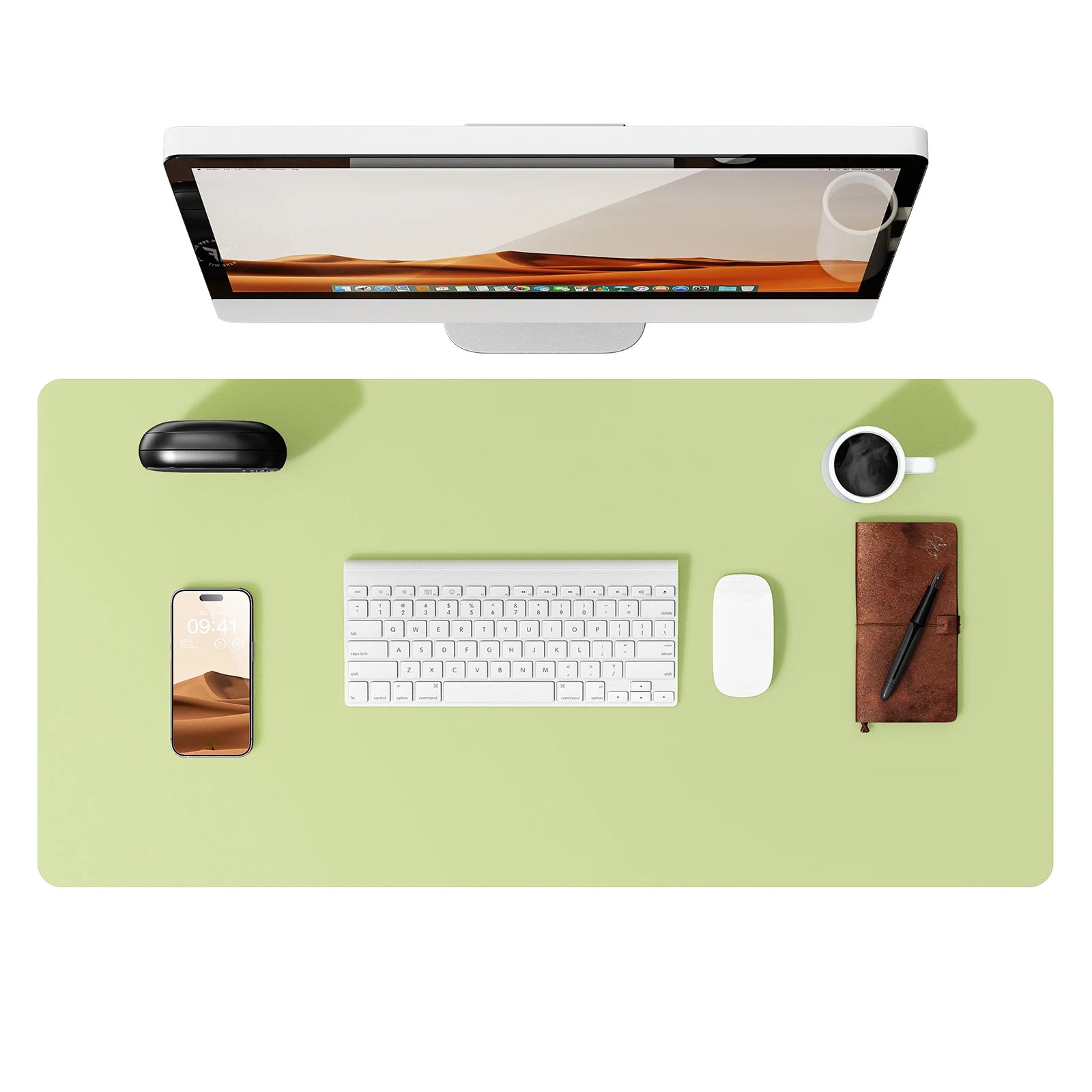 Large Non-Slip PU Leather Office Desk Mat for Mouse and Laptop Pad