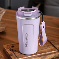Stainless Steel Vacuum Insulated Bottle with Temperature Display, 380/510ml