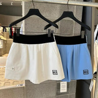 New Korean Golf Women's Outdoor Sports Versatile Quick-Dry High-Waisted Slim-Fit Elastic Waist Slimming Shorts