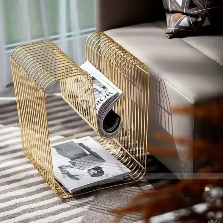 Modern Scandinavian Metal Coffee Table Living Room Furniture Sleek  Side Table Minimalist Storage for Magazines and Books - Buy online at  Vibe In Cart.