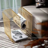 Modern Scandinavian Metal Coffee Table Living Room Furniture Sleek  Side Table Minimalist Storage for Magazines and Books - Buy online at  Vibe In Cart.