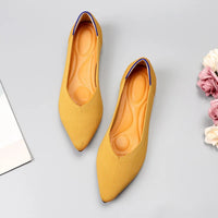 Breathable Polyester Shoes Women Spring Flats Pointy Toe Ballerinas Ladies Stretch Knitted Loafers Daily Casual Shallow Shoes - Buy online at  Vibe In Cart.