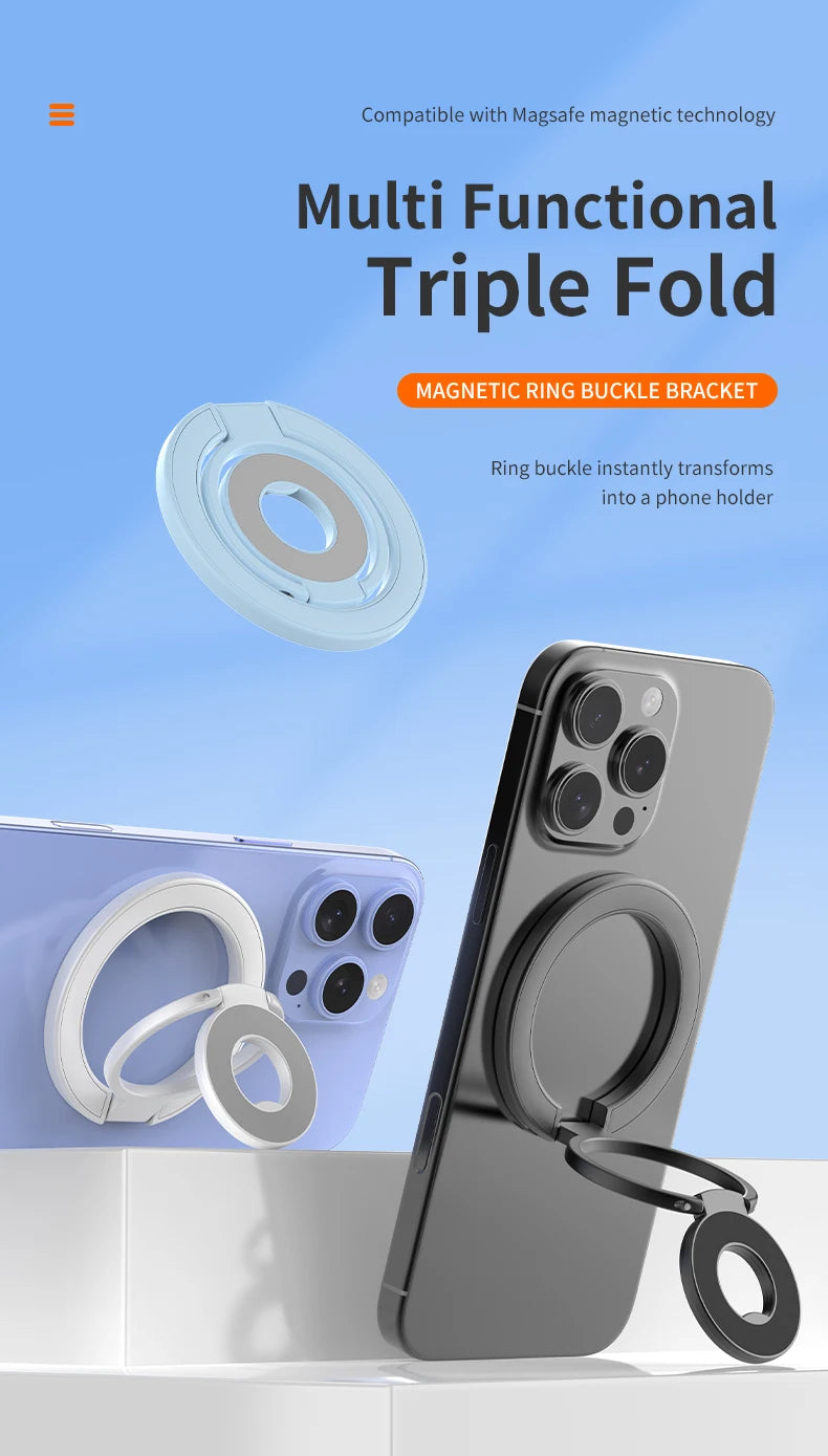 Universal Double Sided Magnetic Ring Phone Holder and Stand