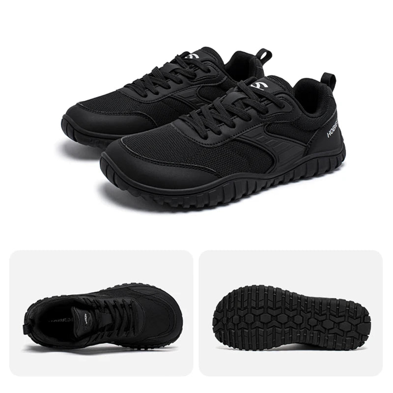 HOBIBEAR Minimalist Wide Toe Shoes Mens Womens Artificial Leather Running Sneakers Lace Up Lightweight Breathable Walking Shoes - Buy online at  Vibe In Cart.
