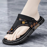 Men's high-quality beach shoes summer outdoor casual flip-flops sandals soft-sole non-slip comfort fashion dual-purpose slippers - Buy online at  Vibe In Cart.