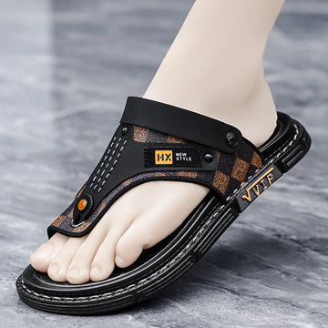 Men's high-quality beach shoes summer outdoor casual flip-flops sandals soft-sole non-slip comfort fashion dual-purpose slippers - Buy online at  Vibe In Cart.