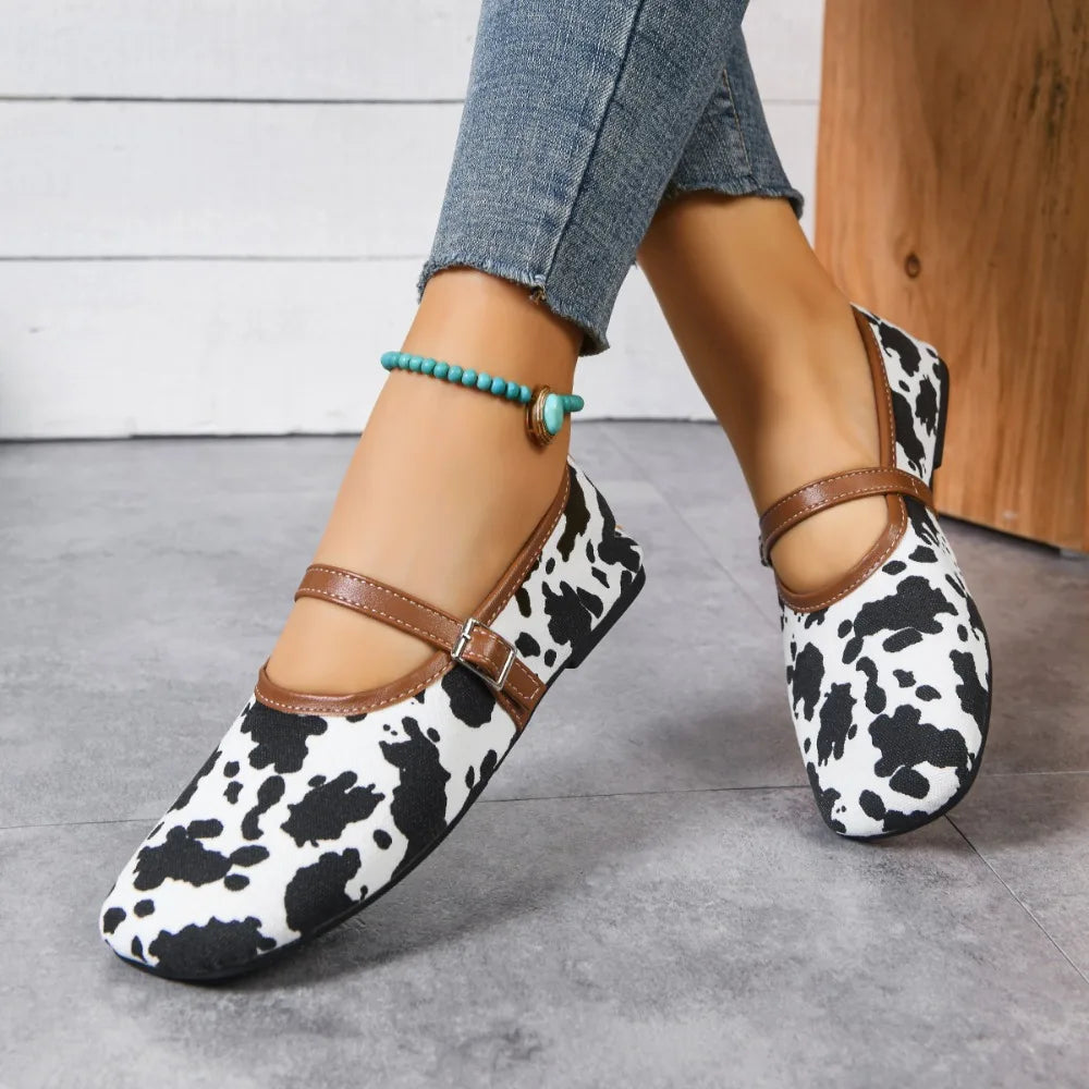 Women Flats New Leopard Print Comfortable Soft Flat Loafers Shoes Women Ballet Flat Mary Jane Shoes for Women - Buy online at  Vibe In Cart.