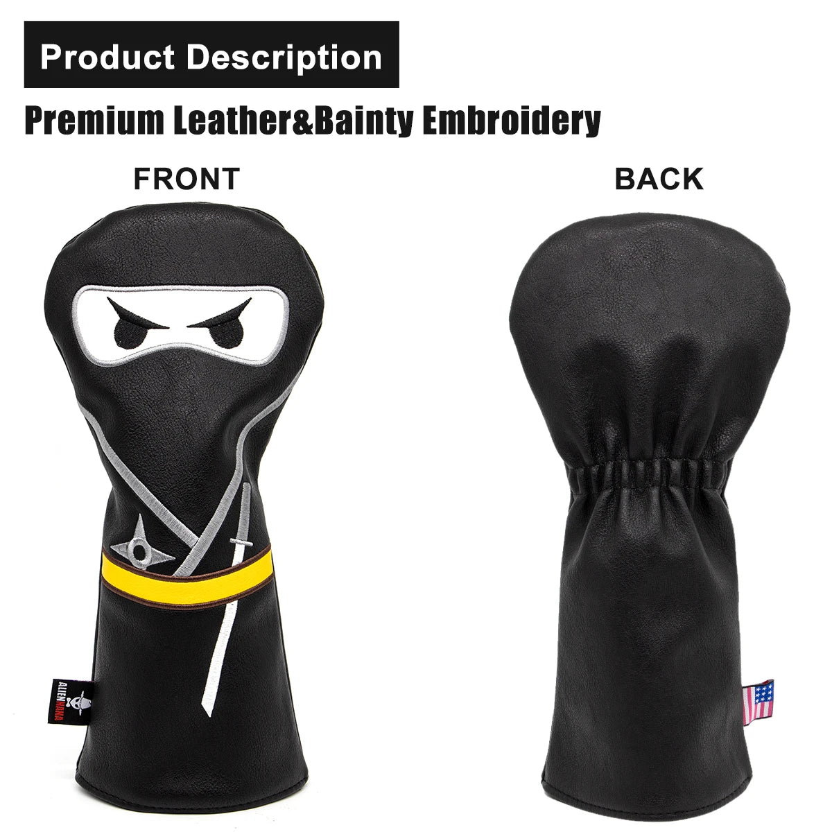 Golf Club headcover Set Aliennana Black Ninja Driver Head Cover Fairway Golf Headcvoer Hybird Blade putter Mallet Putter Covers - Buy online at  Vibe In Cart.