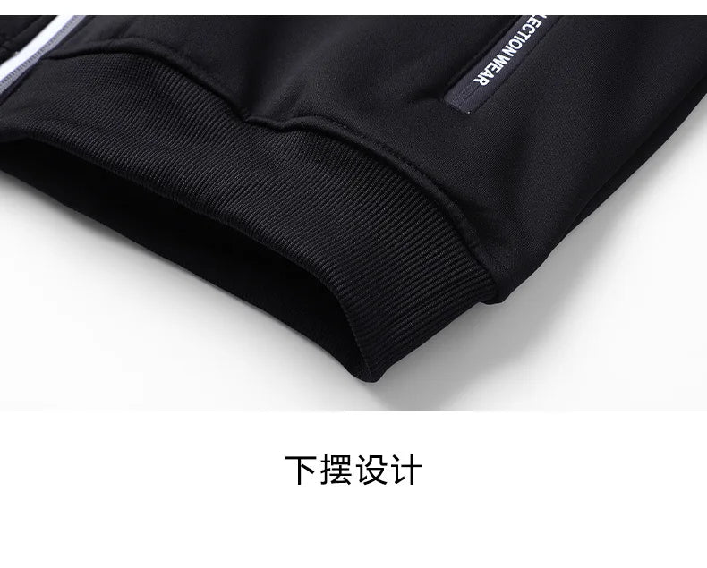 Men's Winter Fleece Jacket with Zipper and Pockets