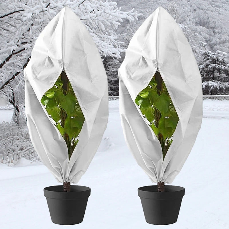 1/3Pcs Plant Covers Freeze Protection Non-woven Fabric Frost Cloth Plants Jacket Drawstring Tree Cover for Outdoor Plants - Buy online at  Vibe In Cart.