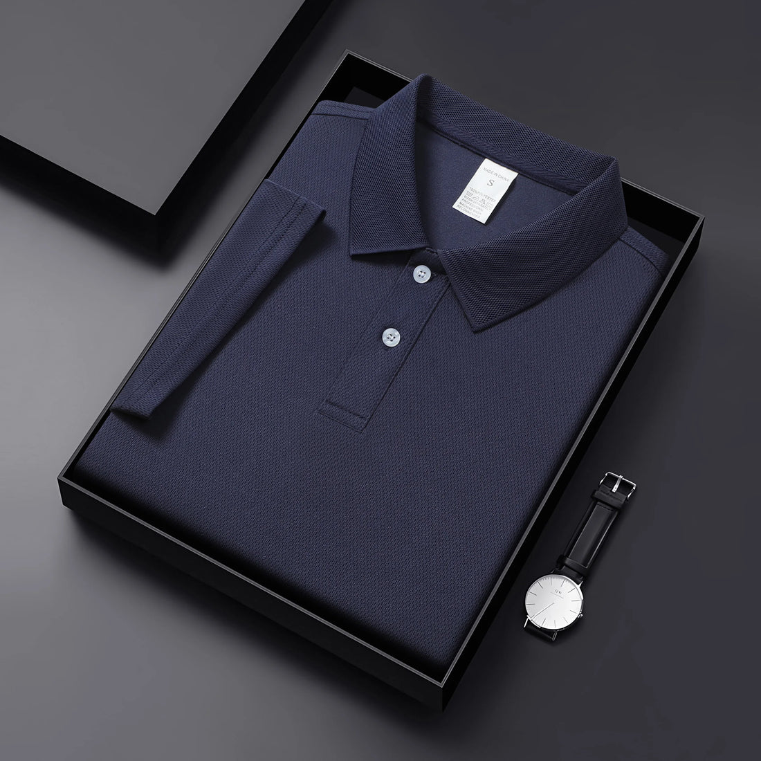 Men's Slim Fit Short Sleeve Polyester Polo Shirt for Golf