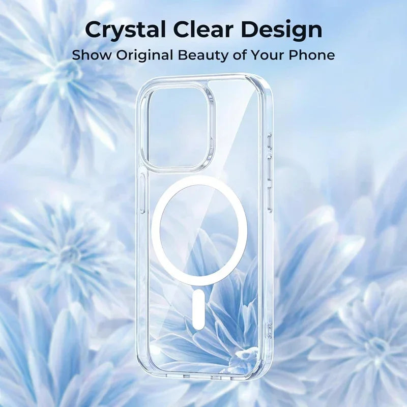 Transparent Magnetic Full Coverage Plastic Phone Case