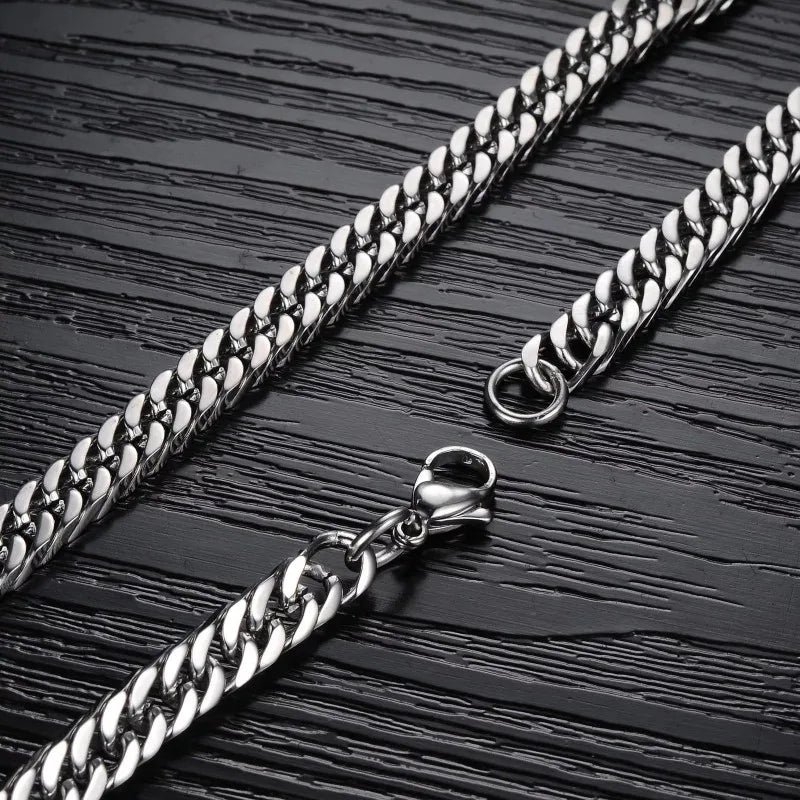 HNSP 8mm-14mm Thick Stainless Steel Cuban Chain Necklace For Men Punk Neck Male Chains Jewelry Accessories - Buy online at  Vibe In Cart.