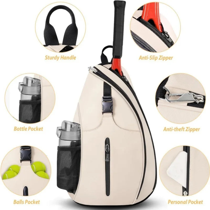 Oxford Tennis and Badminton Bag Outdoor Sports Training Shoulder Tennis Bag Pick Ball Paddle Backpack Crossbody Bags - Buy online at  Vibe In Cart.