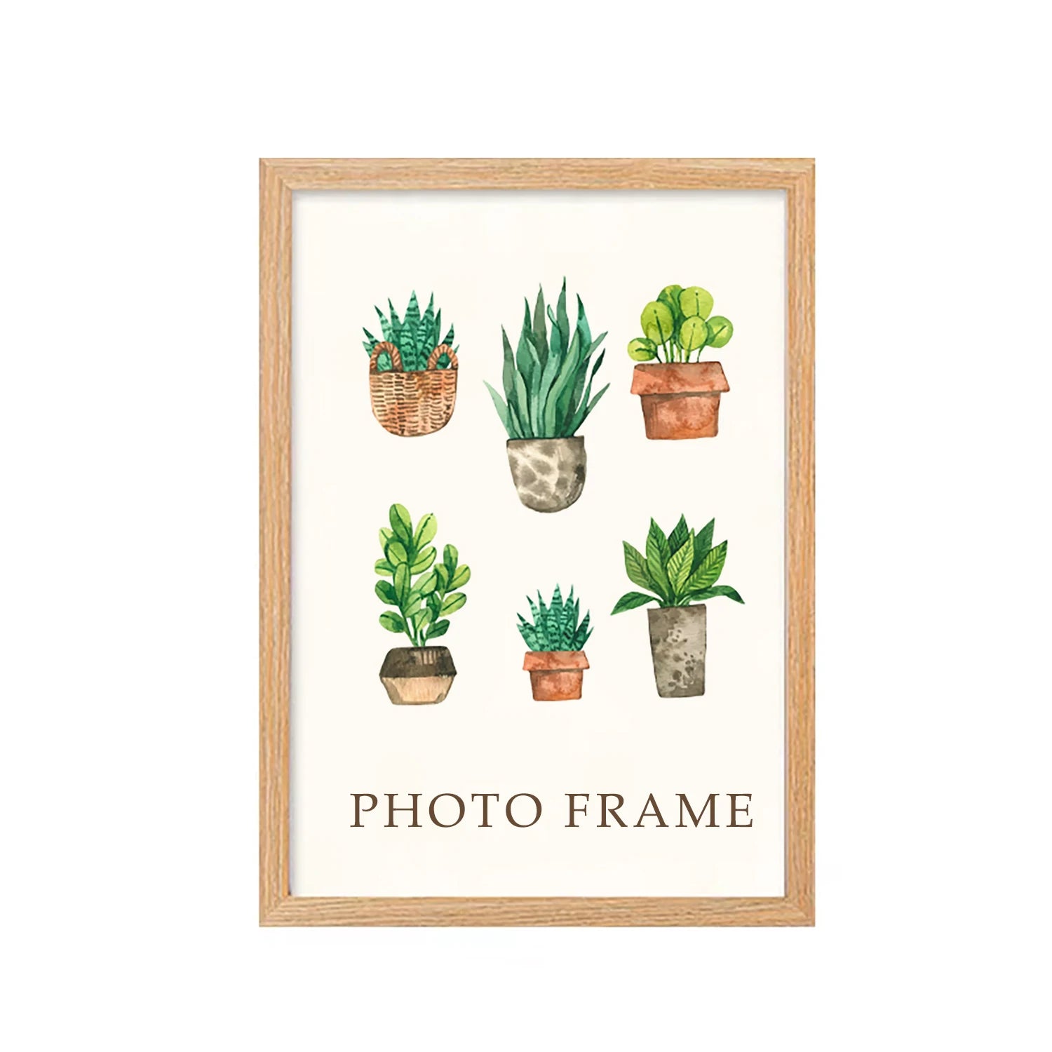 Wooden Rectangle Photo Frames Set of 3 with Multiple Sizes