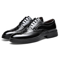 New for Men Genuine Leather Casual Shoes Retro Leisure Business Dress Shoes Street Fashion Brogue Shoes - Buy online at  Vibe In Cart.