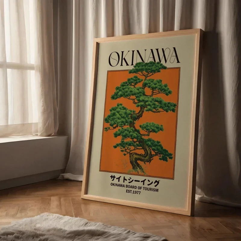 Japanese Retro Okinawa Travel Iconic Trees Canvas Print Poster Vintage Classic Art Print Living Room Home Decor Art Poster Gifts - Buy online at  Vibe In Cart.