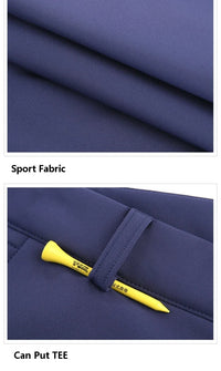 Men's Winter Fleece Waterproof Stretch Golf Pants Long