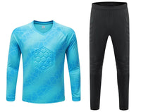 Men Kid 2023 Soccer Goalkeeper Uniform Protective Sponge Long Sleeve Football Training Goalkeeper Top Soccer Jersey Pants Custom - Buy online at  Vibe In Cart.