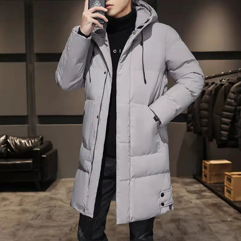New Winter Men's Hooded Long Cotton Jacket, Thickened Warm Parka, Plus Sizes M-8XL - Buy online at  Vibe In Cart.