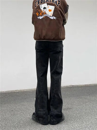 2025 Y2K Fashion Vintage Brown Baggy Flare Jeans Pants For Men High Street Hip Hop Women Casual Cotton Long Trousers Pantalon - Buy online at  Vibe In Cart.