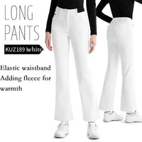 Women's Elastic High Waist Fleece Golf Pants for Winter