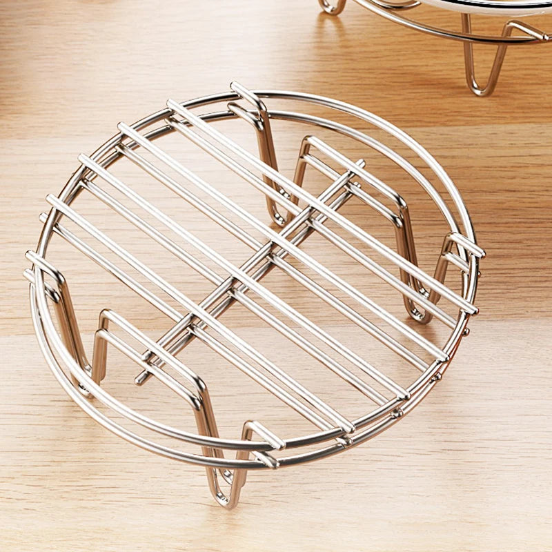 Stainless Steel Cookware Steamer Rack Cooking Baking Pot Stand Airfryer Grill Food Accessories Kitchen Steaming Racks - Buy online at  Vibe In Cart.