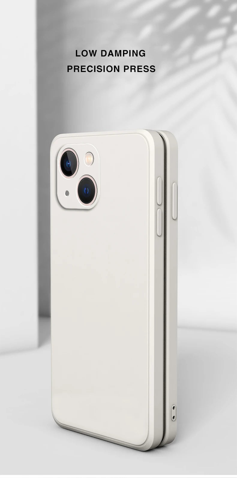 Square Liquid Silicone Protective Phone Case with Anti-Scratch and Dustproof Features