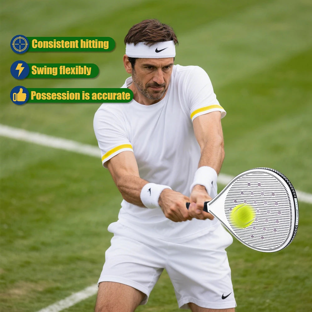 Tennis Racket | Padel Racket, Made of Ultra Light Carbon Fiber Material, with Strong Elasticity and Good Quality - Buy online at  Vibe In Cart.