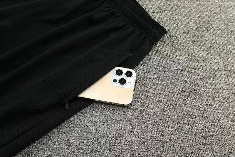 Long Sleeve Polyester Football Tracksuit Set for Men with Jacket and Pants